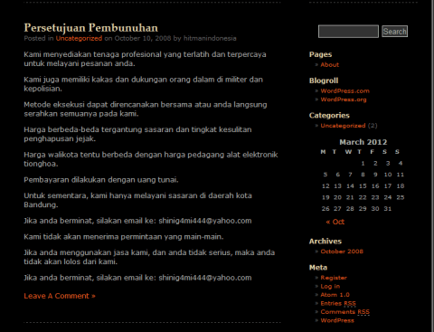 hitman pembunuh bayaran Indonesia