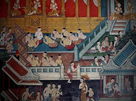 mural Buddha Wat Pho