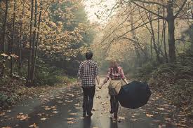 hujan, rain, payung, pasangan